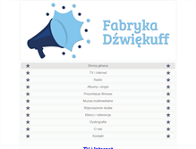 Tablet Screenshot of fabrykadzwiekuff.com